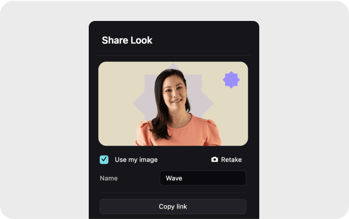Airtime UI to share looks